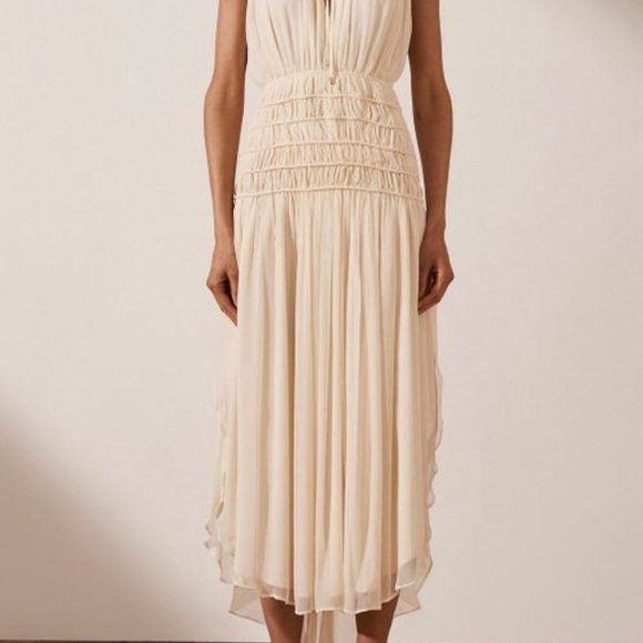 Shona Joy Delphine Crepe Midi Dress 4 - Picture 3 of 9